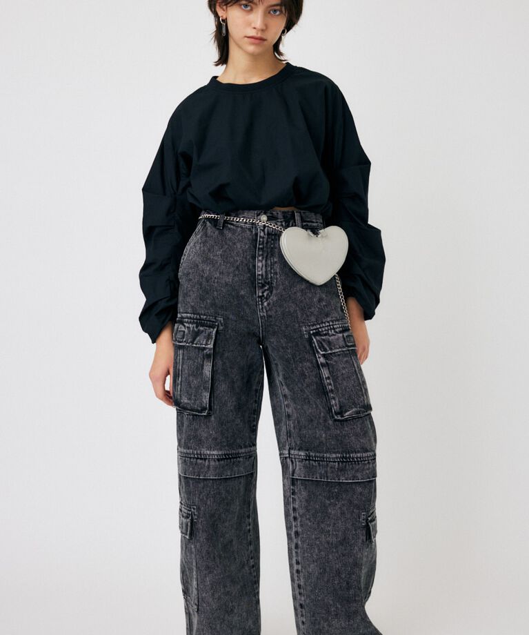 MOUSSY「LOWRISE CARGO STRAIGHT」|デニム|