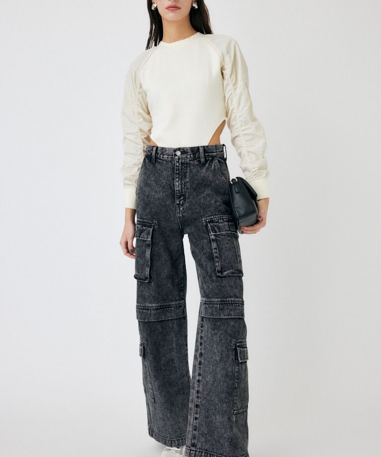 MOUSSY「LOWRISE CARGO STRAIGHT」|デニム|