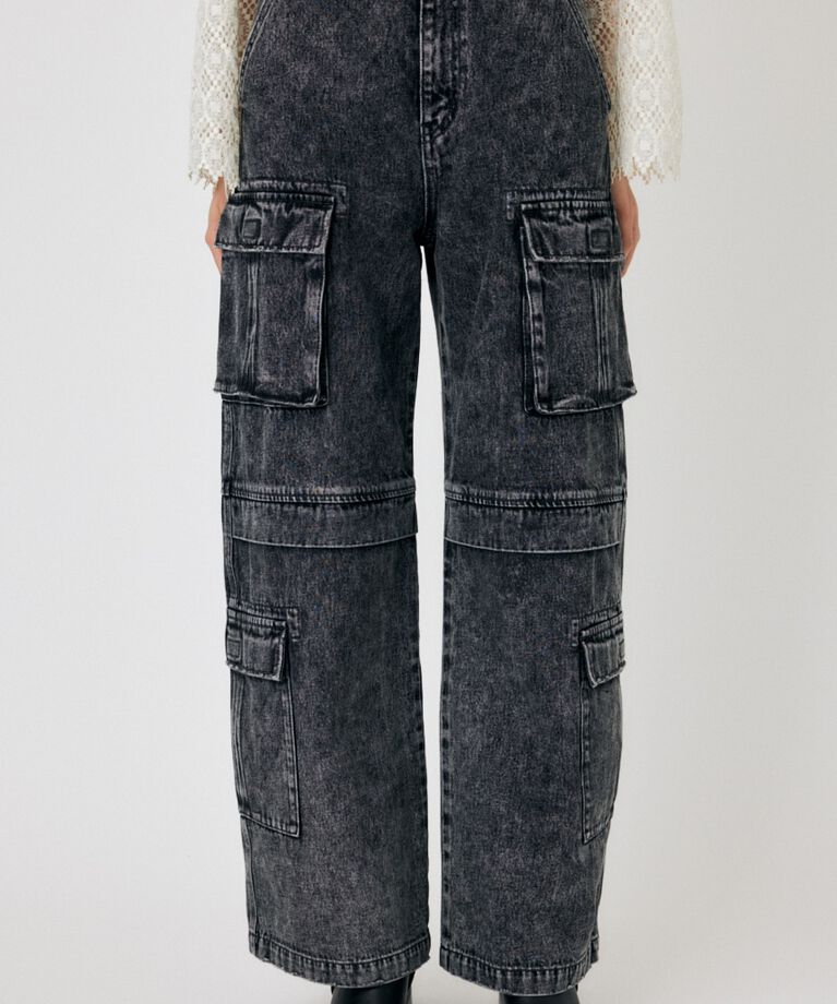 MOUSSY「LOWRISE CARGO STRAIGHT」|デニム|