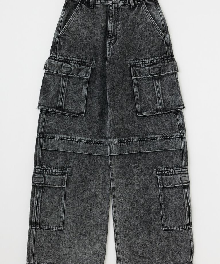 MOUSSY「LOWRISE CARGO STRAIGHT」|デニム|