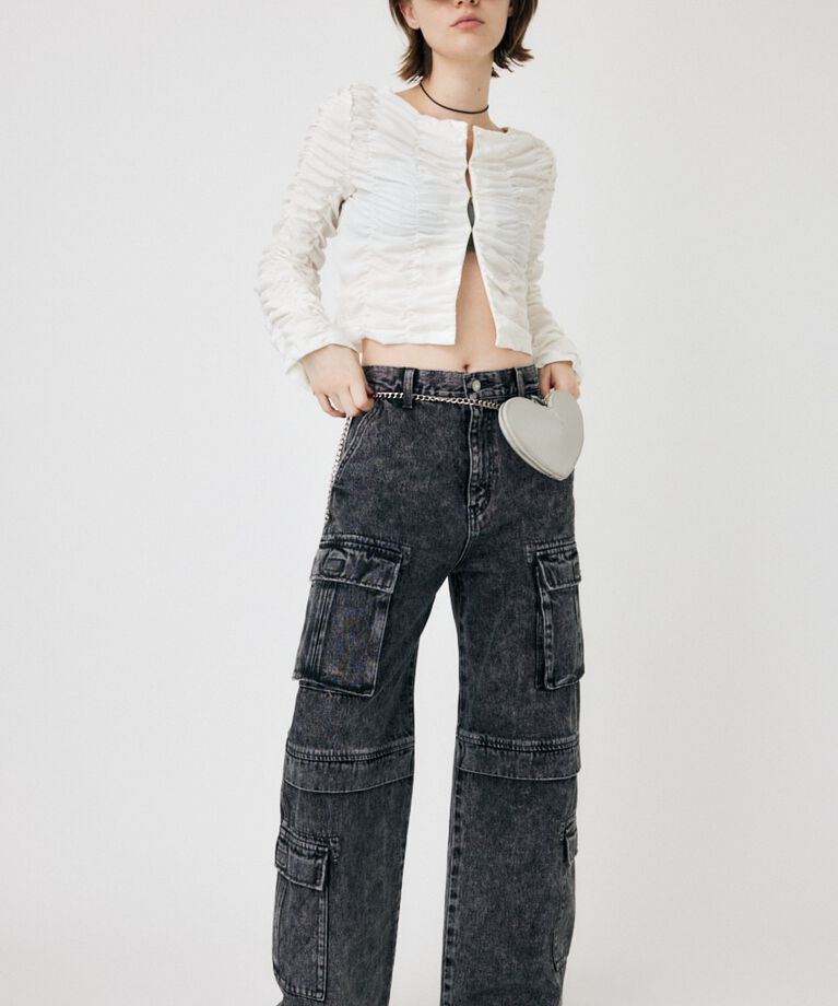 MOUSSY「LOWRISE CARGO STRAIGHT」|デニム|