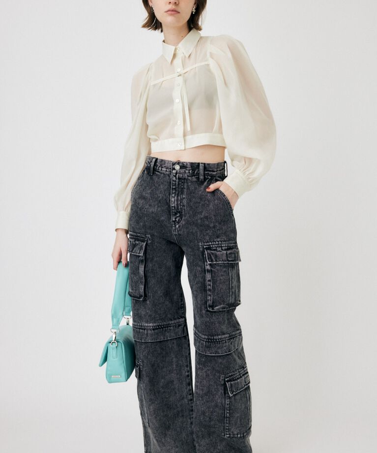 MOUSSY「LOWRISE CARGO STRAIGHT」|デニム|