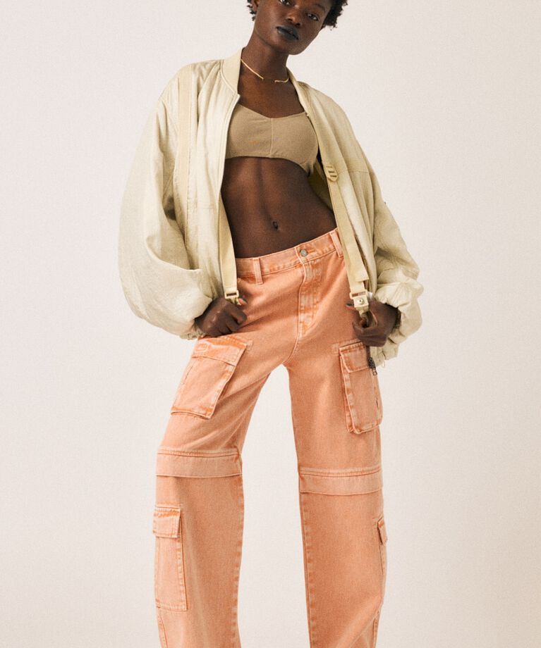 MOUSSY「LOWRISE CARGO STRAIGHT」|デニム|