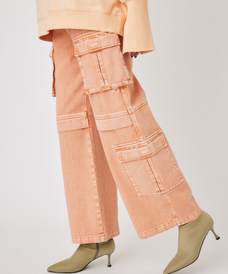 MOUSSY「LOWRISE CARGO STRAIGHT」|デニム|