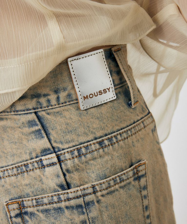MOUSSY「CURVED LINE CHEMICAL BAGGY」|デニム|