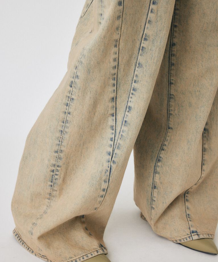 MOUSSY「CURVED LINE CHEMICAL BAGGY」|デニム|