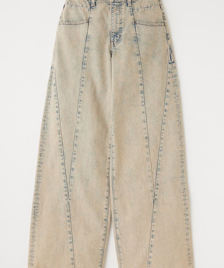 MOUSSY「CURVED LINE CHEMICAL BAGGY」|デニム|