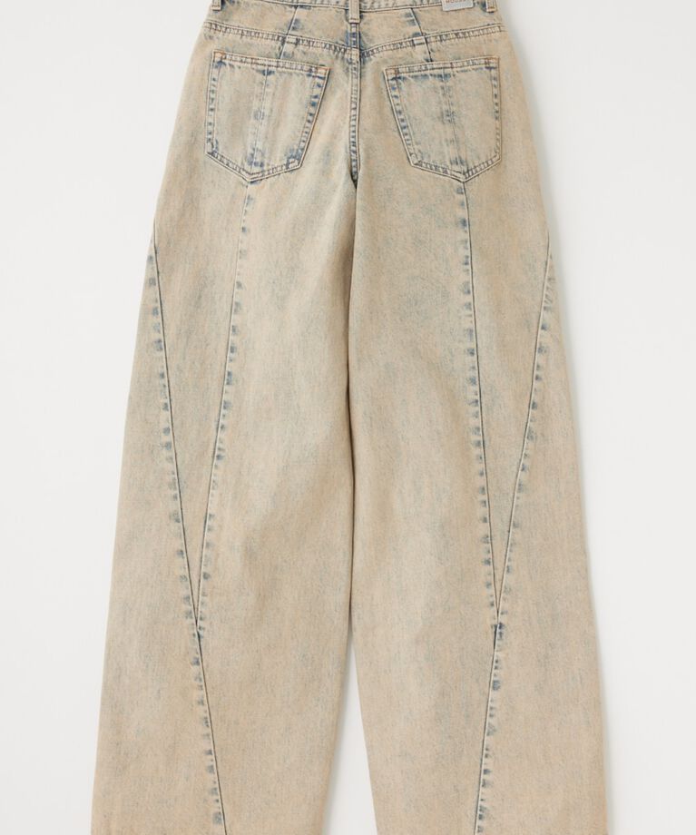 MOUSSY「CURVED LINE CHEMICAL BAGGY」|デニム|