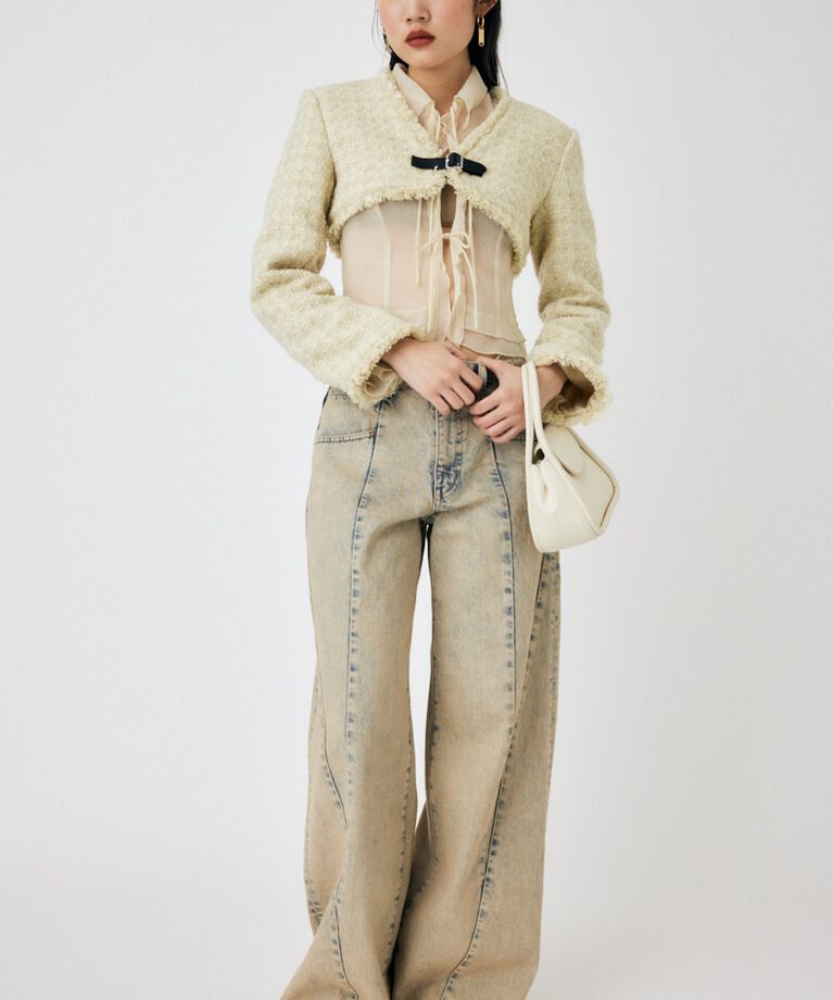 MOUSSY「CURVED LINE CHEMICAL BAGGY」|デニム|