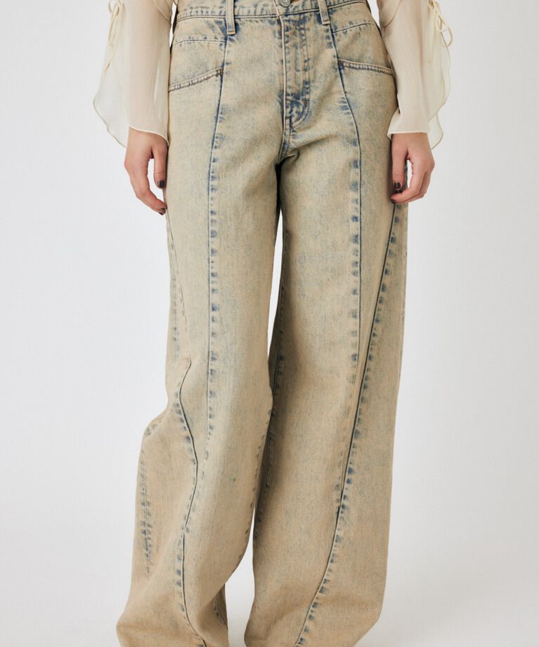 MOUSSY「CURVED LINE CHEMICAL BAGGY」|デニム|