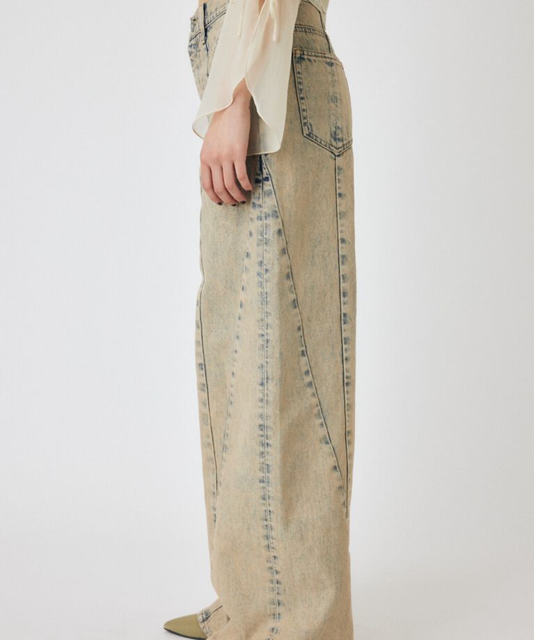 MOUSSY「CURVED LINE CHEMICAL BAGGY」|デニム|