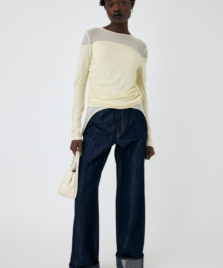 MOUSSY「SHEER LAYERED LS トップス」|Tシャツ・カットソー|