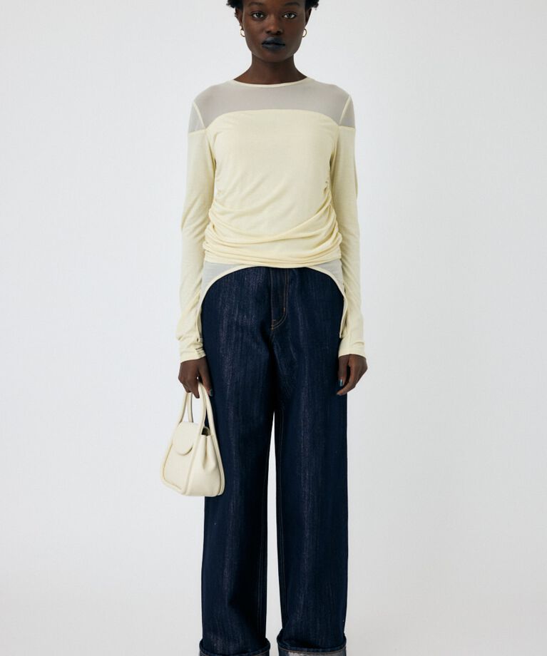MOUSSY「SHEER LAYERED LS トップス」|Tシャツ・カットソー|