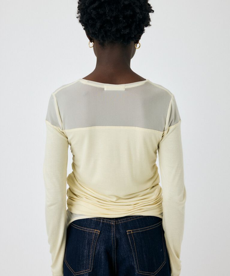 MOUSSY「SHEER LAYERED LS トップス」|Tシャツ・カットソー|