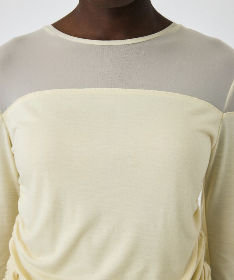 MOUSSY「SHEER LAYERED LS トップス」|Tシャツ・カットソー|