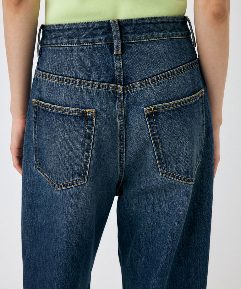 MOUSSY「OVER DYED CURVED バギー」|デニム|