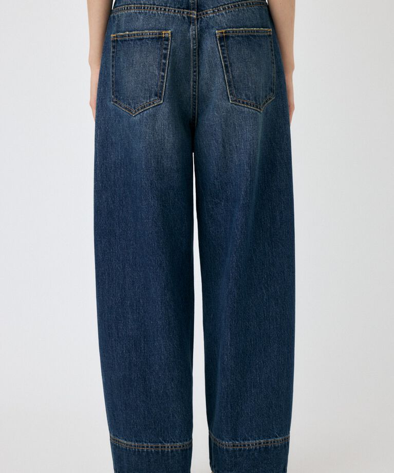 MOUSSY「OVER DYED CURVED バギー」|デニム|