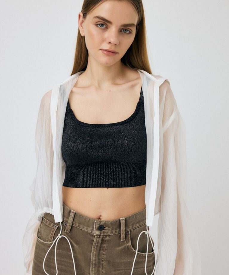 MOUSSY「BOXY ブラトップ」|チューブトップ|BLK