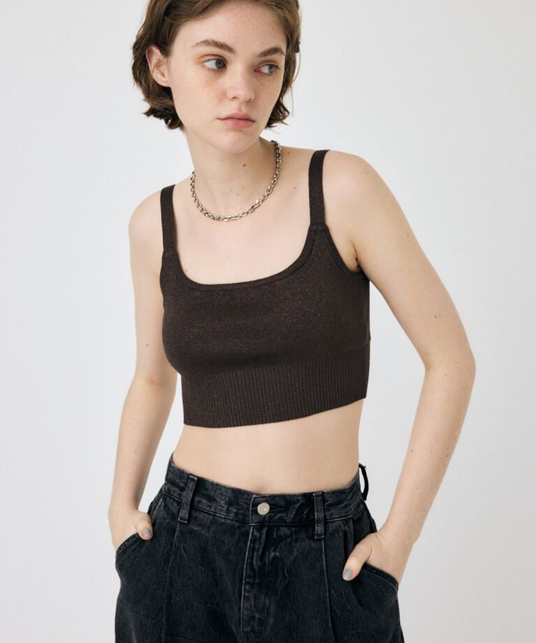 MOUSSY「BOXY ブラトップ」|チューブトップ|BRN