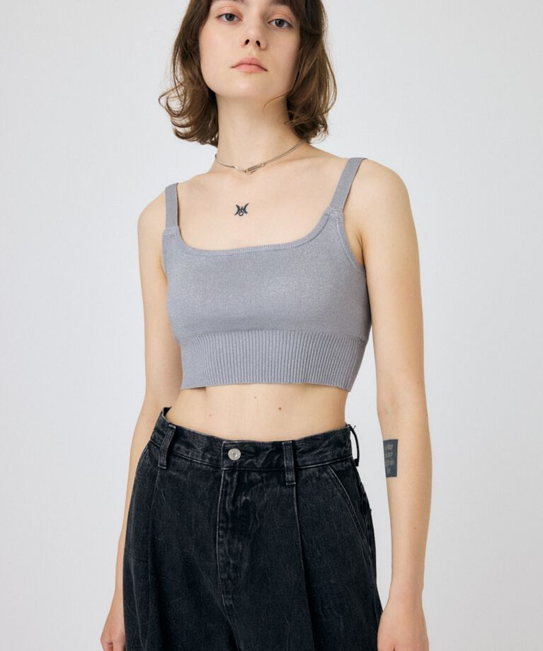 MOUSSY「BOXY ブラトップ」|チューブトップ|L/GRY1