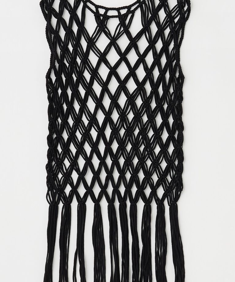 MOUSSY「MACRAME トップス」|タンクトップ|BLK