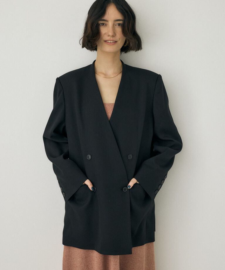 MOUSSY「シーズンレスノーカラージャケット　リサイクルポリエステル使用」|その他|
