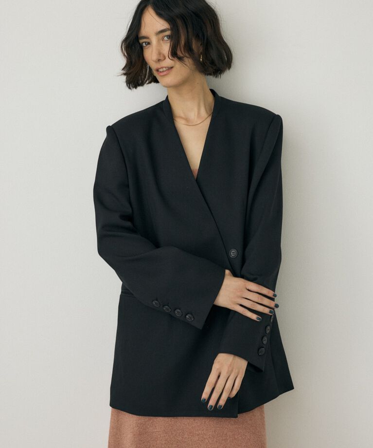 MOUSSY「シーズンレスノーカラージャケット　リサイクルポリエステル使用」|その他|