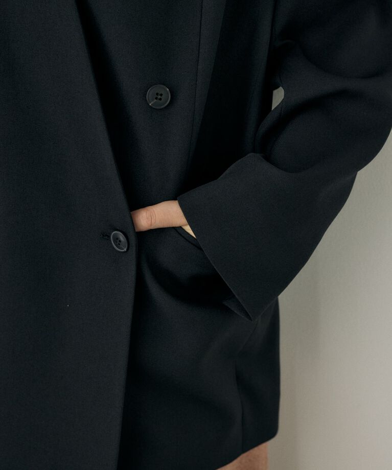 MOUSSY「シーズンレスノーカラージャケット　リサイクルポリエステル使用」|その他|