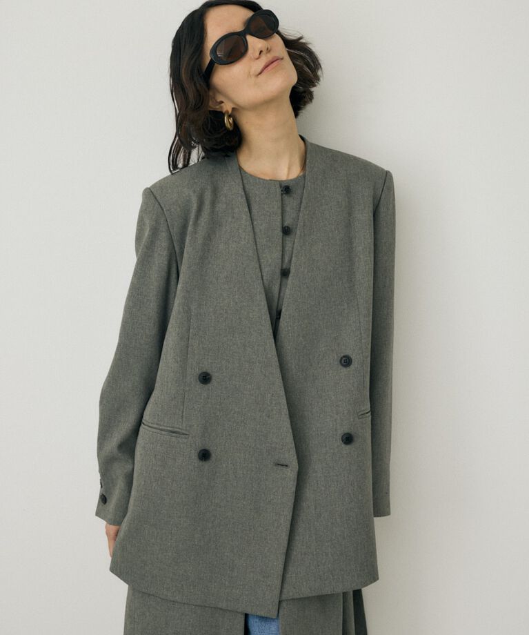 MOUSSY「シーズンレスノーカラージャケット　リサイクルポリエステル使用」|その他|