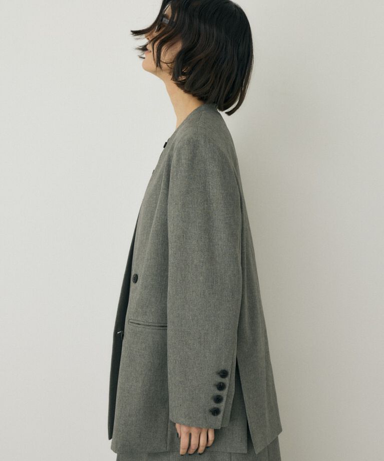 MOUSSY「シーズンレスノーカラージャケット　リサイクルポリエステル使用」|その他|