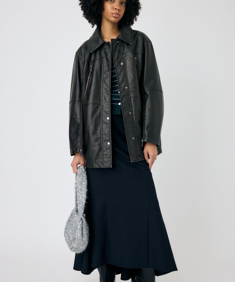 MOUSSY「AGED F/LEATHER MIDDLE ジャケット」|その他|