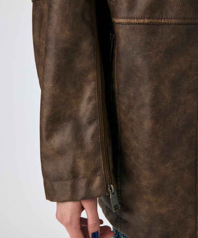MOUSSY「AGED F/LEATHER MIDDLE ジャケット」|その他|