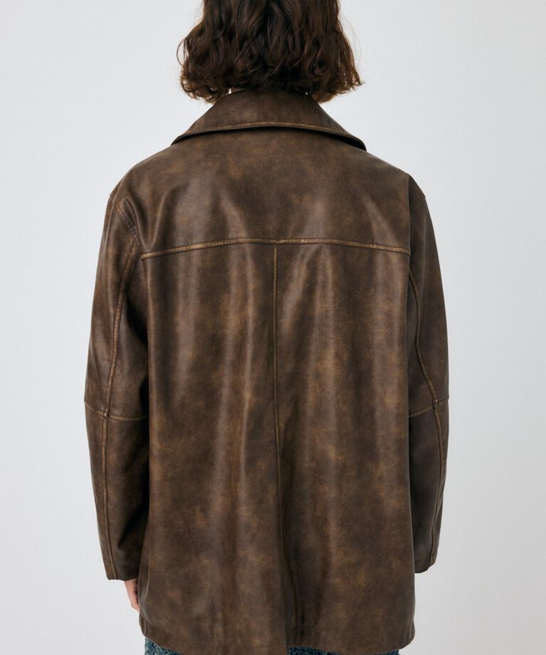 MOUSSY「AGED F/LEATHER MIDDLE ジャケット」|その他|