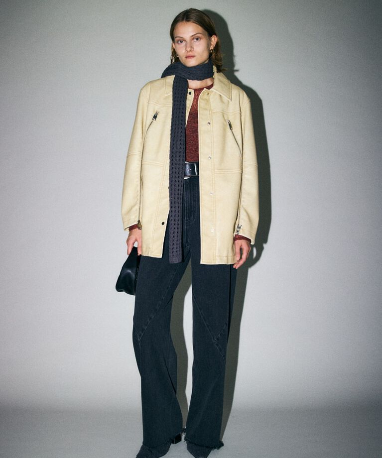 MOUSSY「AGED F/LEATHER MIDDLE ジャケット」|その他|