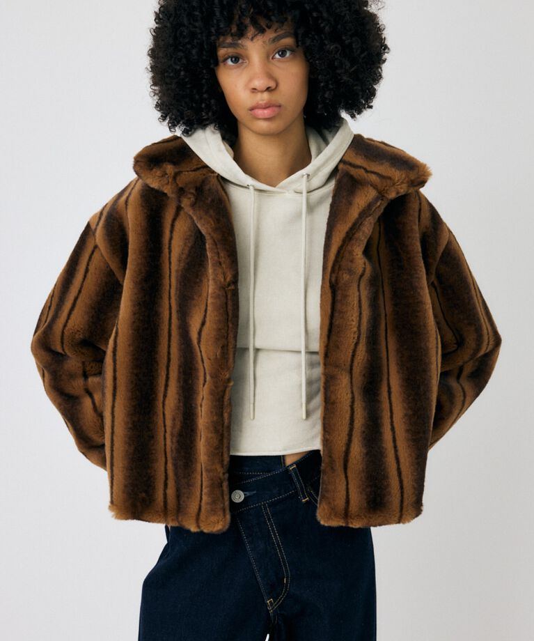 MOUSSY「FAUX FUR スタンドカラージャケット」|その他|