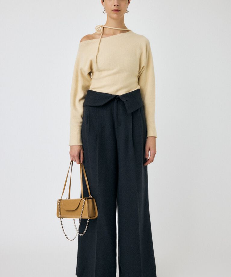 MOUSSY「FOLD WAIST ワイドスラックス」|その他|