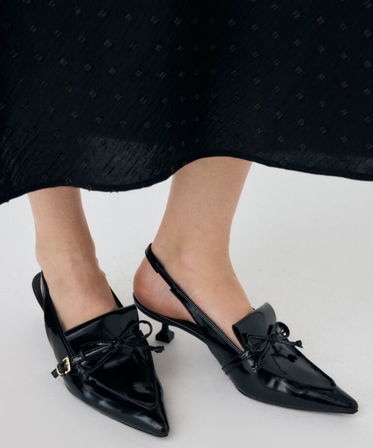 MOUSSY「RIBBON LOAFER パンプス」|サンダル|BLK