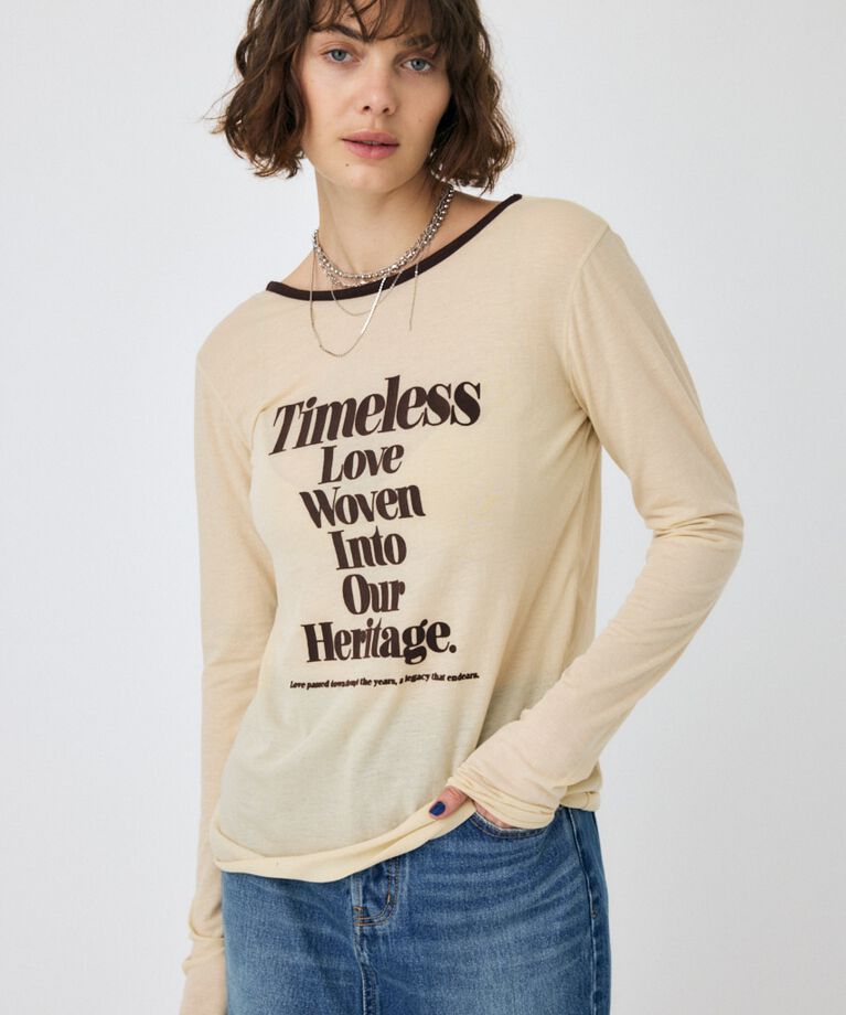 MOUSSY「SHEER LOGO ロングスリーブTシャツ」|Tシャツ・カットソー|IVOY3