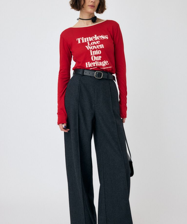 MOUSSY「SHEER LOGO ロングスリーブTシャツ」|Tシャツ・カットソー|