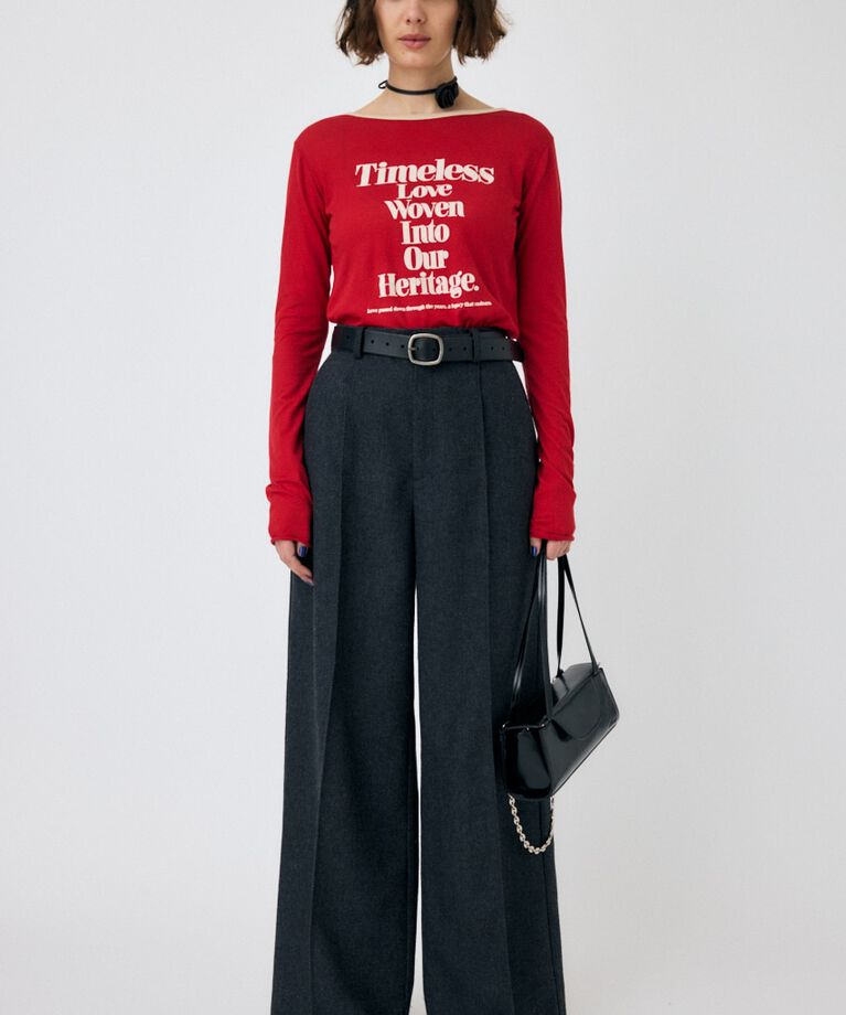 MOUSSY「SHEER LOGO ロングスリーブTシャツ」|Tシャツ・カットソー|