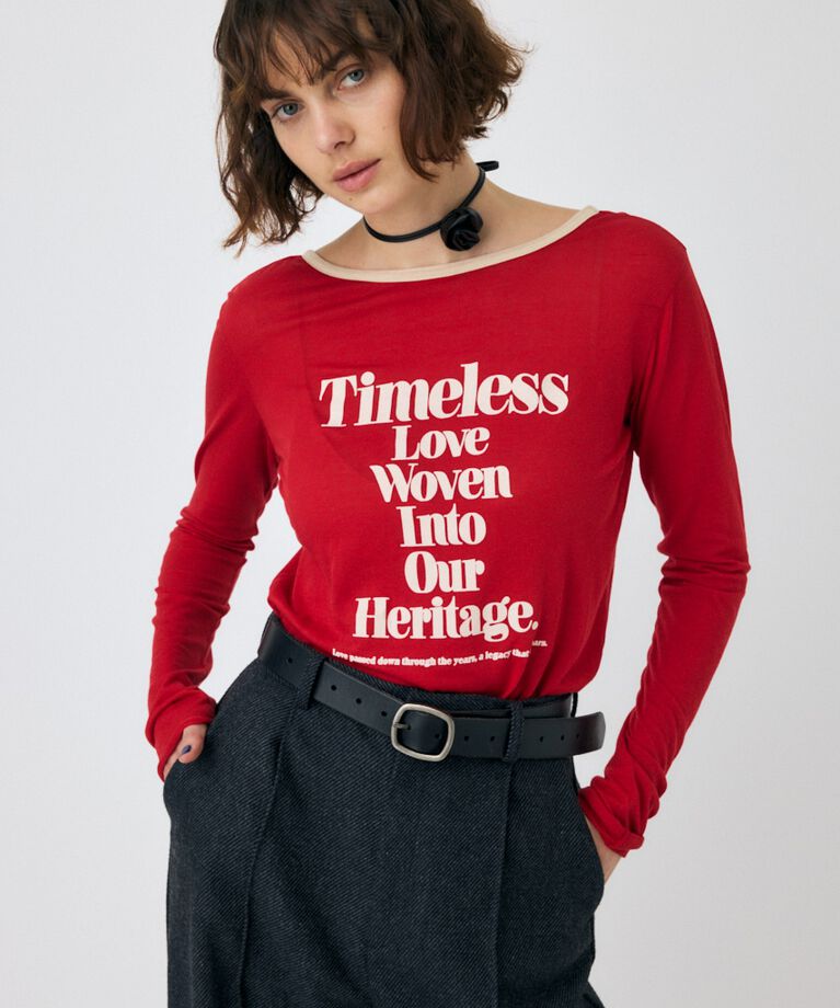 MOUSSY「SHEER LOGO ロングスリーブTシャツ」|Tシャツ・カットソー|