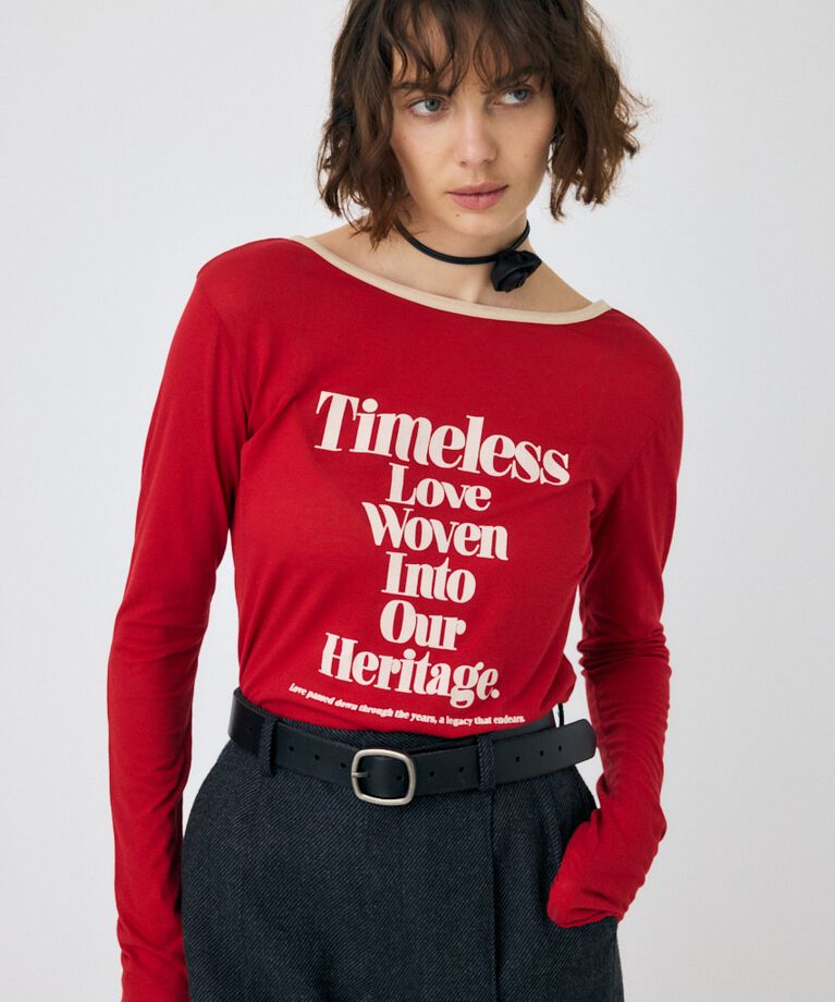 MOUSSY「SHEER LOGO ロングスリーブTシャツ」|Tシャツ・カットソー|