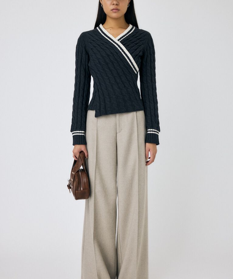 MOUSSY「CABLE LINE ニット」|ニット・セーター|