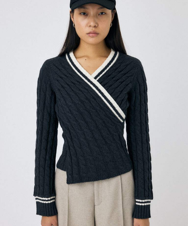 MOUSSY「CABLE LINE ニット」|ニット・セーター|