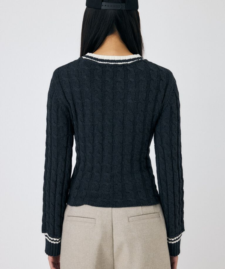 MOUSSY「CABLE LINE ニット」|ニット・セーター|