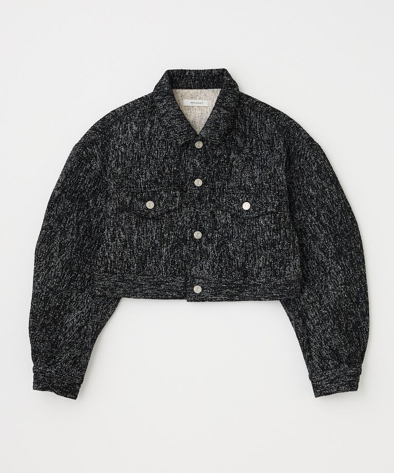 MOUSSY「SHORT TWEEDY ジャケット」|デニムジャケット|