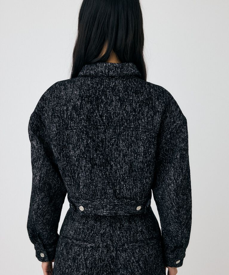 MOUSSY「SHORT TWEEDY ジャケット」|デニムジャケット|