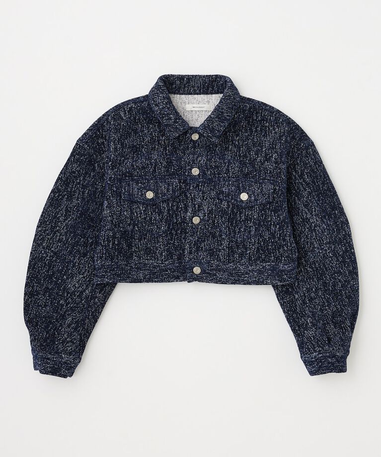MOUSSY「SHORT TWEEDY ジャケット」|デニムジャケット|