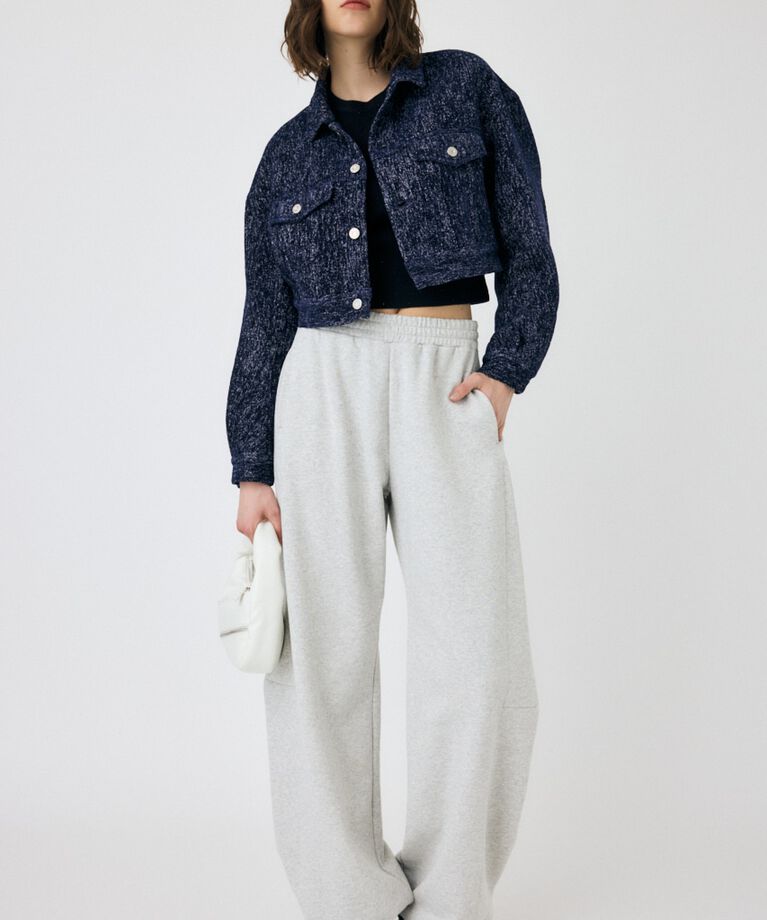 MOUSSY「SHORT TWEEDY ジャケット」|デニムジャケット|