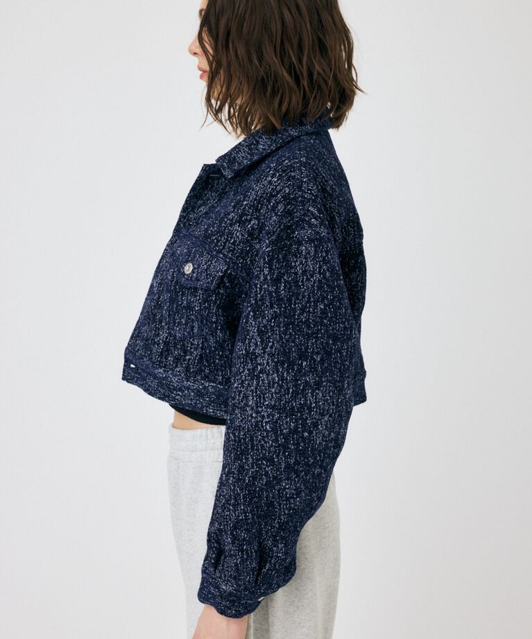MOUSSY「SHORT TWEEDY ジャケット」|デニムジャケット|